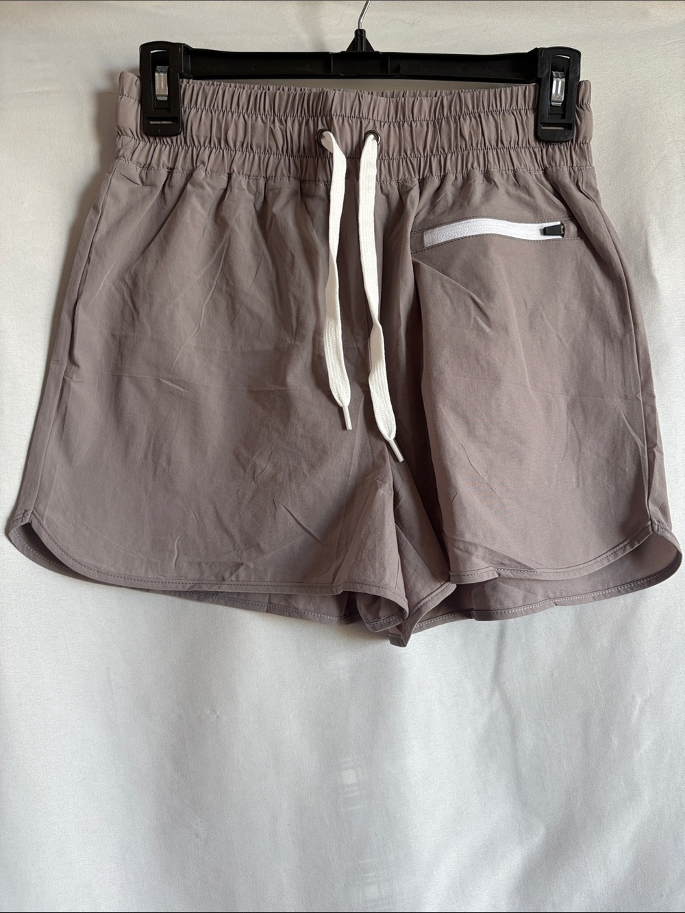 Women's Athletic Drawstring Shorts - Taupe